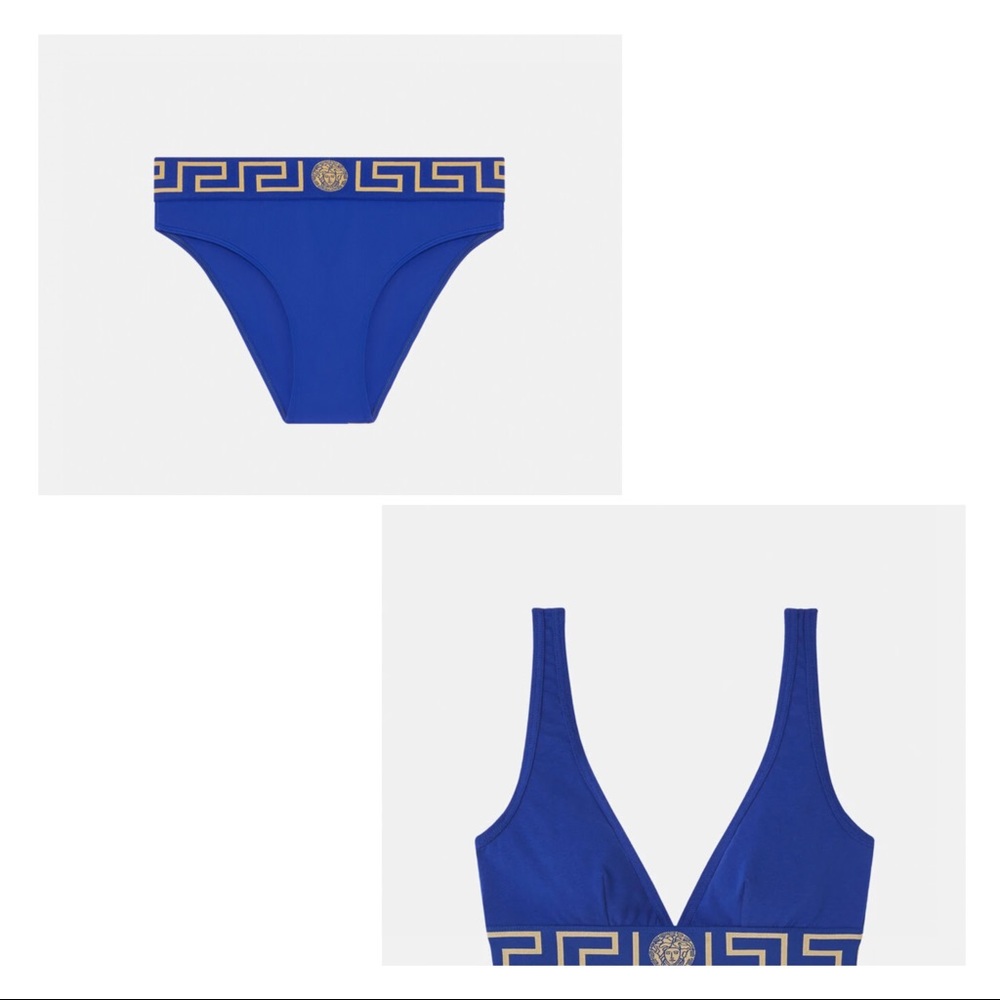 Versace Blue Medusa two piece bikini